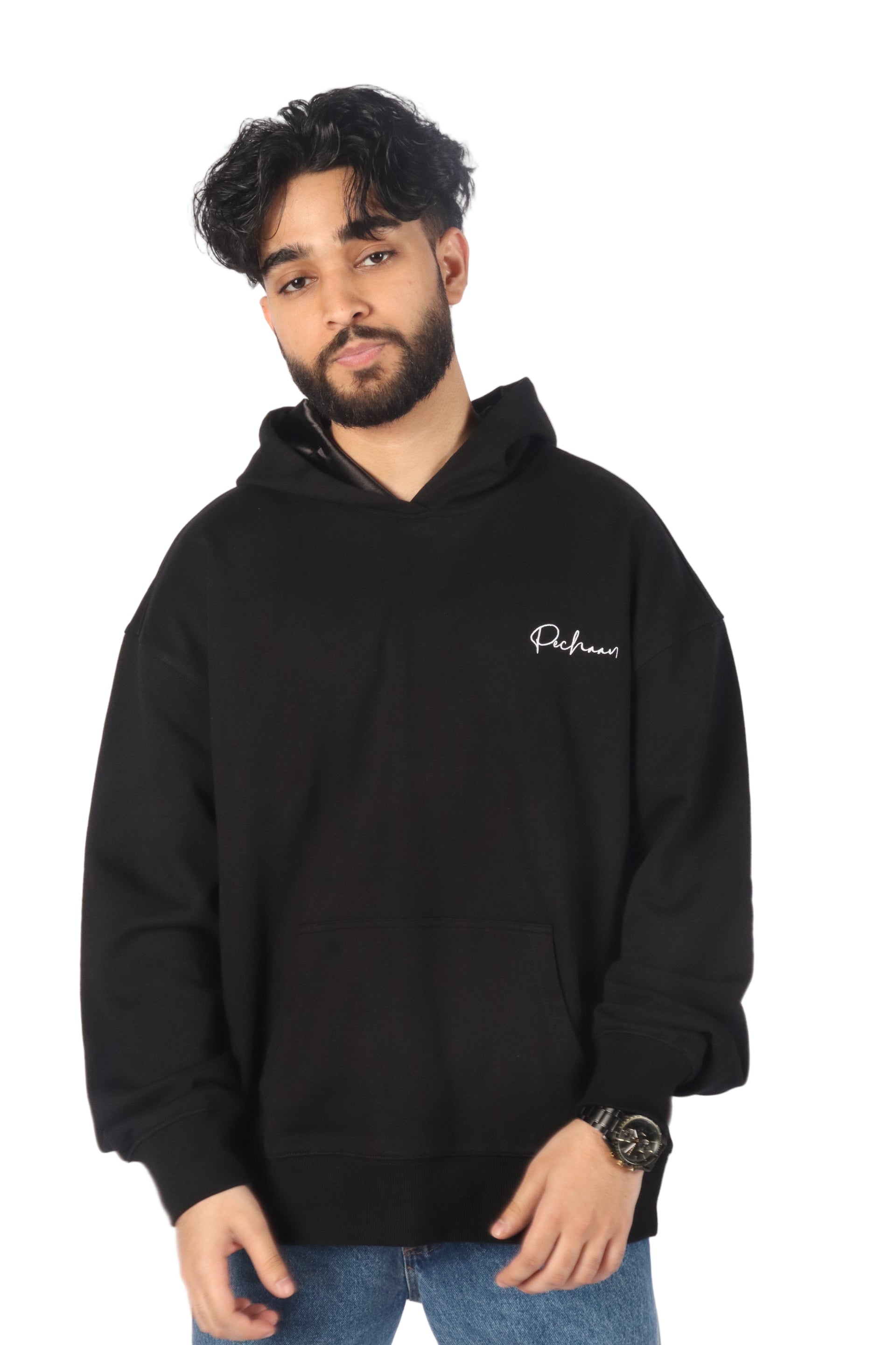 Season Hoodie - Black (SATIN LINED HOOD)